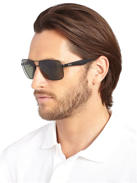 men's square aviator sunglasses